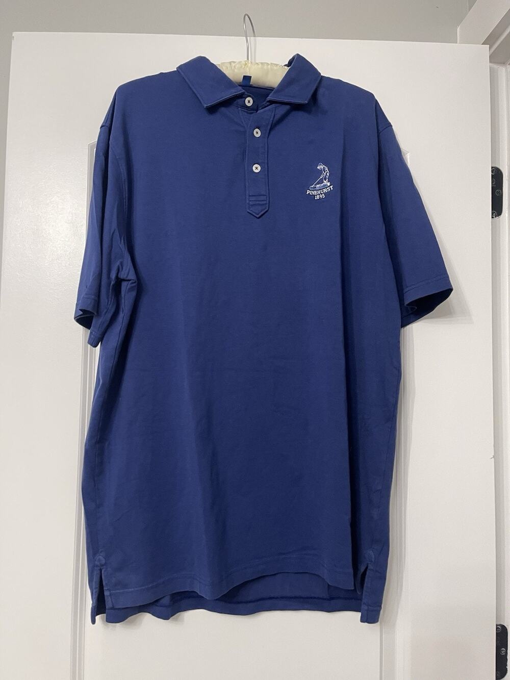 Pinehurst 1895 Stitch Blue Golf Polo Shirt Mens XL Resort Country Club